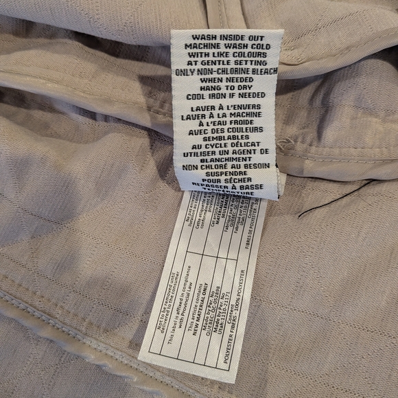 Quilted Bagatelle Collection Cropped Zip Up Jacket Beige Medium - Picture 4 of 7